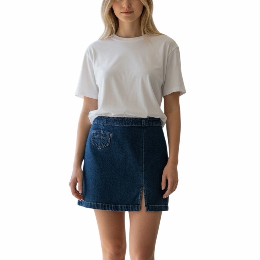 Reformation Freda high waist denim miniskirt